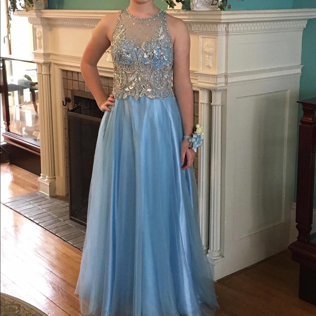 Blue Cinderella Prom Dress Size 5/6